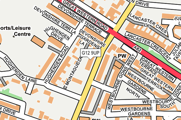 G12 9UP map - OS OpenMap – Local (Ordnance Survey)