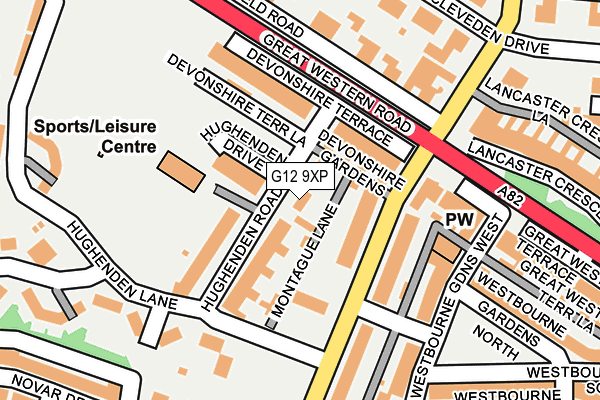 G12 9XP map - OS OpenMap – Local (Ordnance Survey)