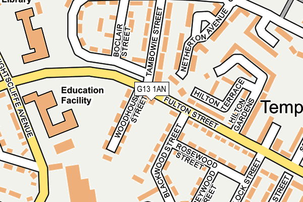 G13 1AN map - OS OpenMap – Local (Ordnance Survey)