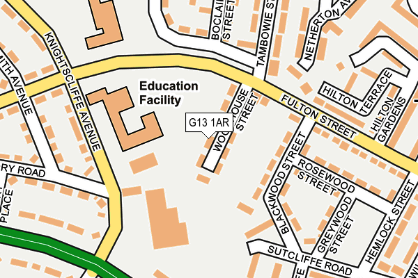 G13 1AR map - OS OpenMap – Local (Ordnance Survey)