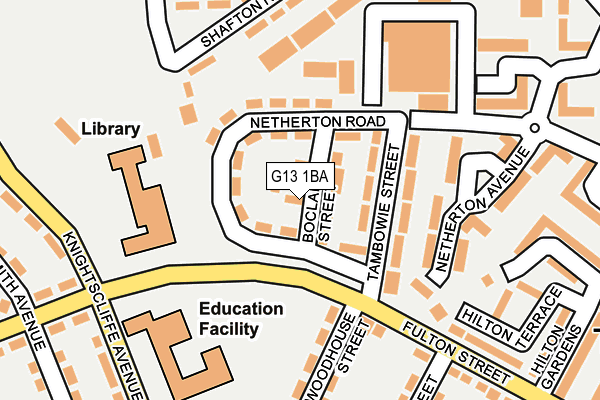 G13 1BA map - OS OpenMap – Local (Ordnance Survey)