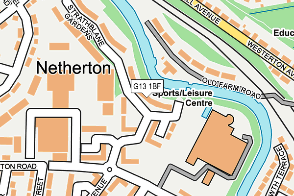 G13 1BF map - OS OpenMap – Local (Ordnance Survey)