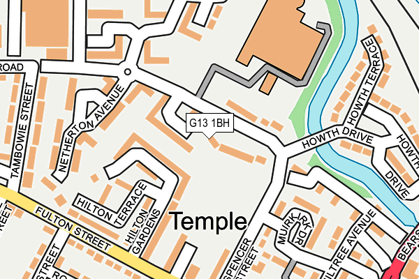 G13 1BH map - OS OpenMap – Local (Ordnance Survey)