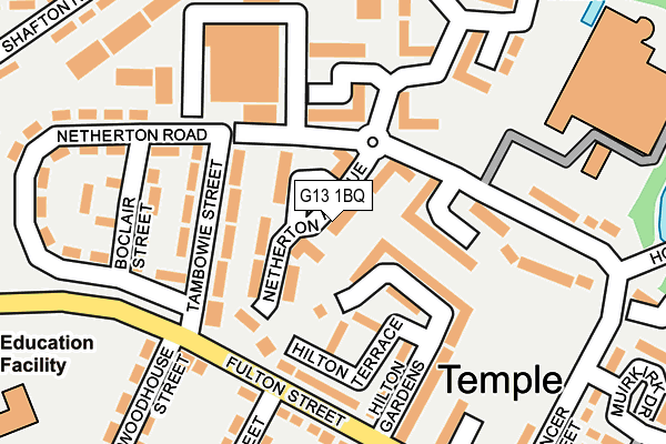 G13 1BQ map - OS OpenMap – Local (Ordnance Survey)