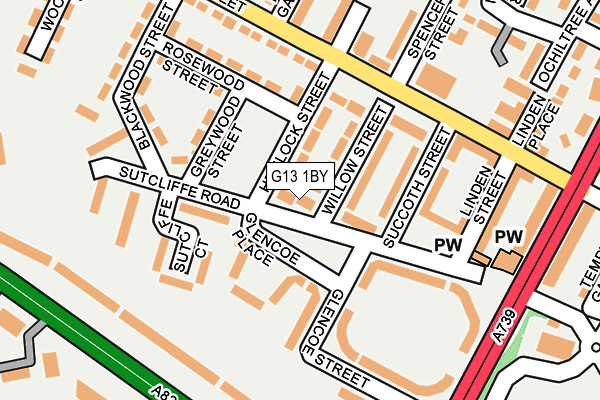 G13 1BY map - OS OpenMap – Local (Ordnance Survey)
