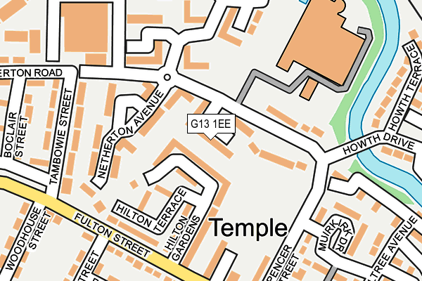 G13 1EE map - OS OpenMap – Local (Ordnance Survey)