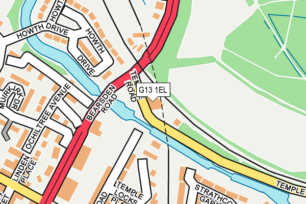 G13 1EL map - OS OpenMap – Local (Ordnance Survey)