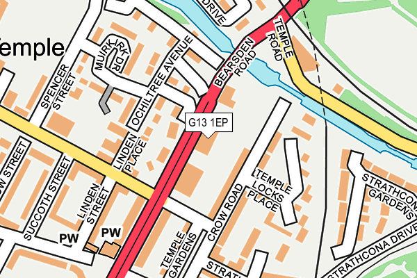G13 1EP map - OS OpenMap – Local (Ordnance Survey)