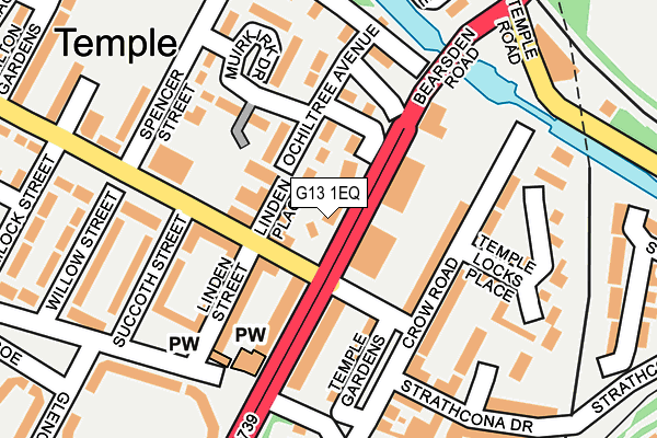 G13 1EQ map - OS OpenMap – Local (Ordnance Survey)