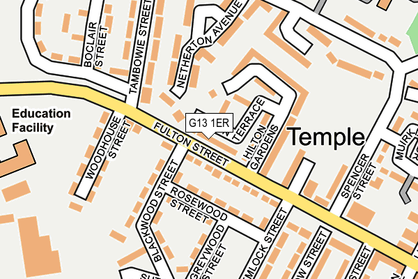 G13 1ER map - OS OpenMap – Local (Ordnance Survey)