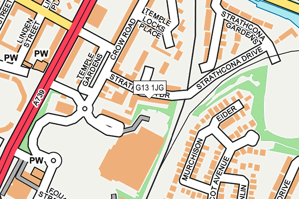 G13 1JG map - OS OpenMap – Local (Ordnance Survey)