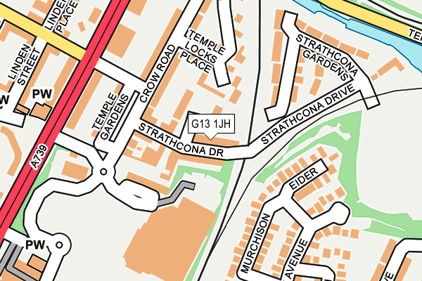G13 1JH map - OS OpenMap – Local (Ordnance Survey)