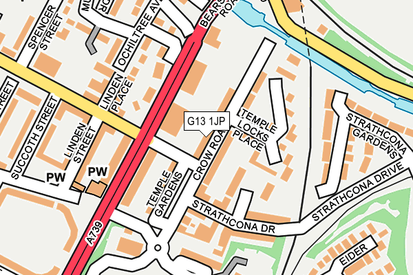 G13 1JP map - OS OpenMap – Local (Ordnance Survey)