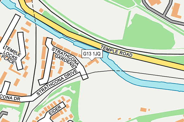 G13 1JQ map - OS OpenMap – Local (Ordnance Survey)