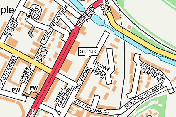 G13 1JR map - OS OpenMap – Local (Ordnance Survey)