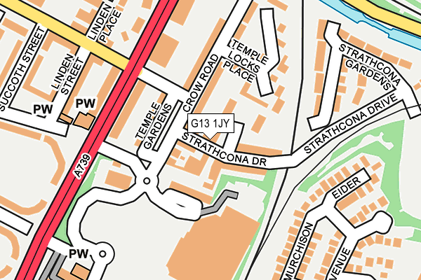 G13 1JY map - OS OpenMap – Local (Ordnance Survey)