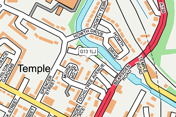 G13 1LJ map - OS OpenMap – Local (Ordnance Survey)
