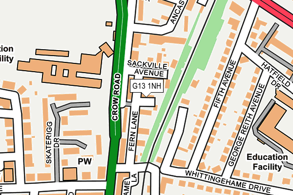 G13 1NH map - OS OpenMap – Local (Ordnance Survey)
