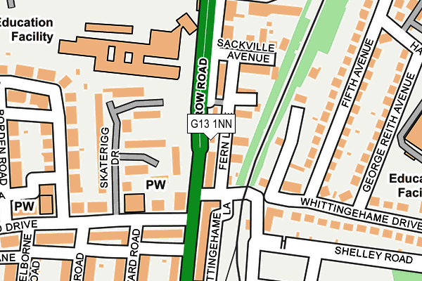 G13 1NN map - OS OpenMap – Local (Ordnance Survey)