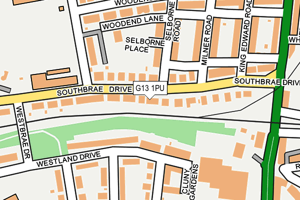 G13 1PU map - OS OpenMap – Local (Ordnance Survey)