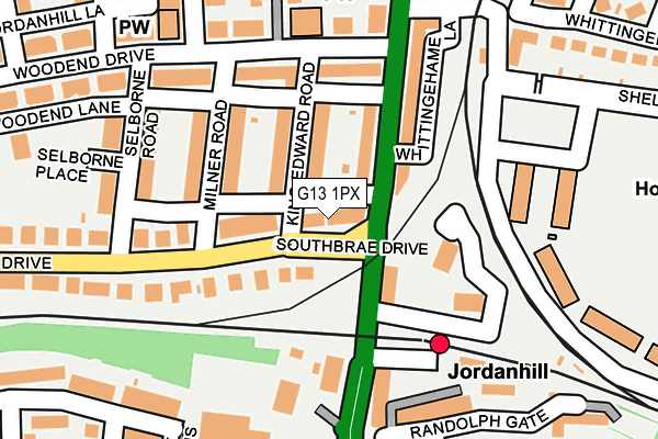G13 1PX map - OS OpenMap – Local (Ordnance Survey)