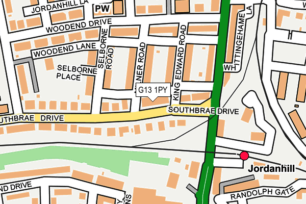 G13 1PY map - OS OpenMap – Local (Ordnance Survey)