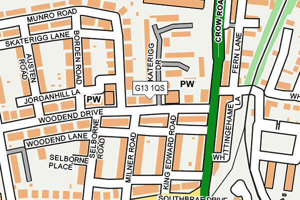 G13 1QS map - OS OpenMap – Local (Ordnance Survey)