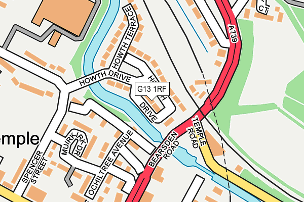 G13 1RF map - OS OpenMap – Local (Ordnance Survey)