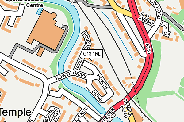 G13 1RL map - OS OpenMap – Local (Ordnance Survey)