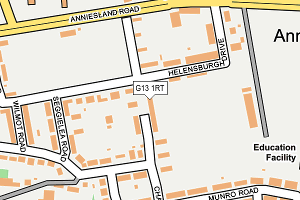 G13 1RT map - OS OpenMap – Local (Ordnance Survey)