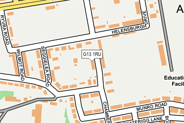 G13 1RU map - OS OpenMap – Local (Ordnance Survey)