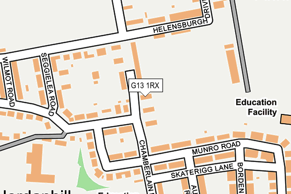 G13 1RX map - OS OpenMap – Local (Ordnance Survey)