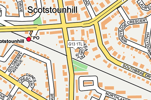 G13 1TL map - OS OpenMap – Local (Ordnance Survey)