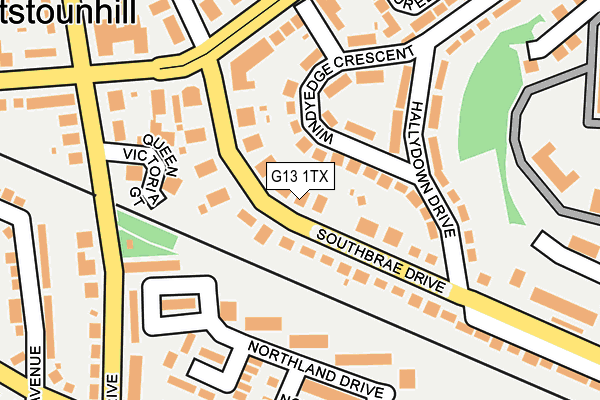 G13 1TX map - OS OpenMap – Local (Ordnance Survey)