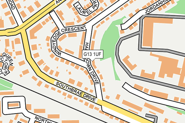 G13 1UF map - OS OpenMap – Local (Ordnance Survey)