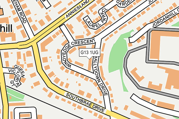 G13 1UG map - OS OpenMap – Local (Ordnance Survey)
