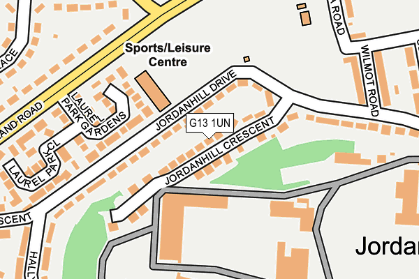 G13 1UN map - OS OpenMap – Local (Ordnance Survey)