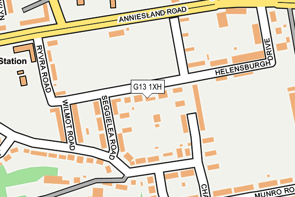 G13 1XH map - OS OpenMap – Local (Ordnance Survey)