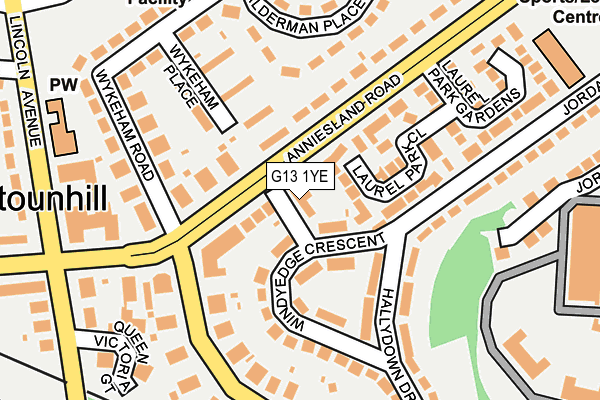 G13 1YE map - OS OpenMap – Local (Ordnance Survey)