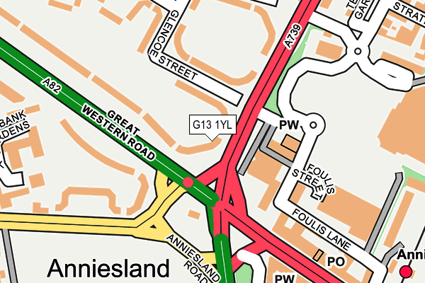 G13 1YL map - OS OpenMap – Local (Ordnance Survey)