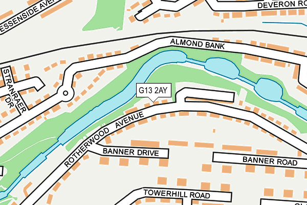 G13 2AY map - OS OpenMap – Local (Ordnance Survey)