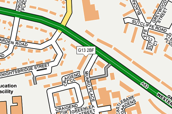G13 2BF map - OS OpenMap – Local (Ordnance Survey)