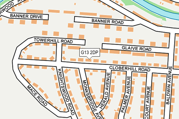 G13 2DP map - OS OpenMap – Local (Ordnance Survey)