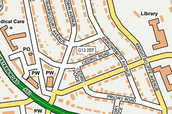 G13 2EF map - OS OpenMap – Local (Ordnance Survey)