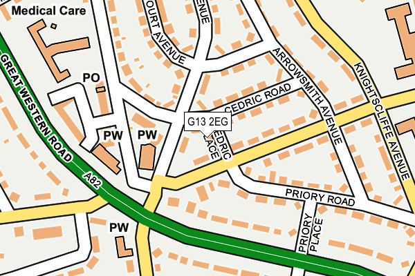 G13 2EG map - OS OpenMap – Local (Ordnance Survey)