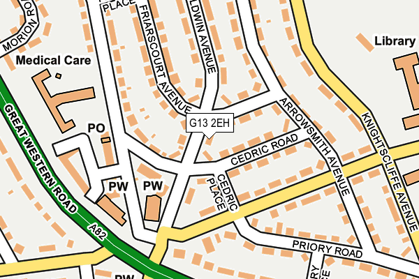 G13 2EH map - OS OpenMap – Local (Ordnance Survey)