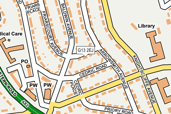 G13 2EJ map - OS OpenMap – Local (Ordnance Survey)