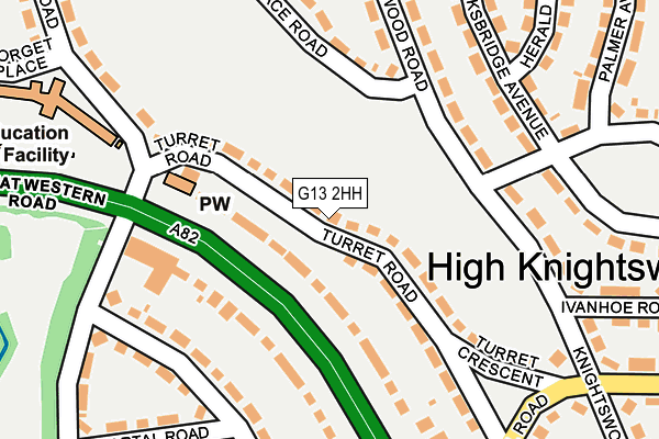 G13 2HH map - OS OpenMap – Local (Ordnance Survey)