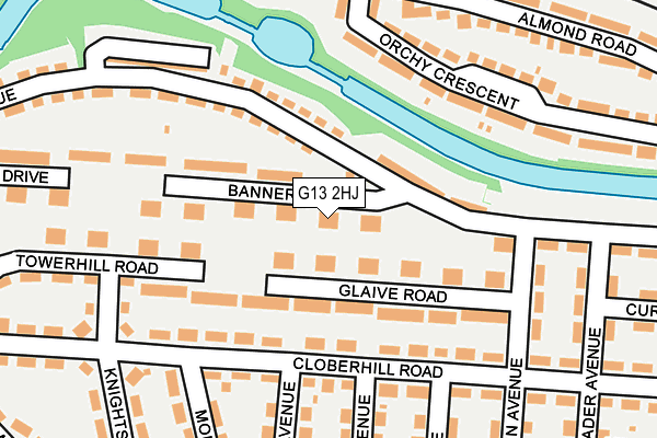 G13 2HJ map - OS OpenMap – Local (Ordnance Survey)