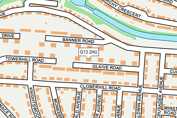 G13 2HU map - OS OpenMap – Local (Ordnance Survey)